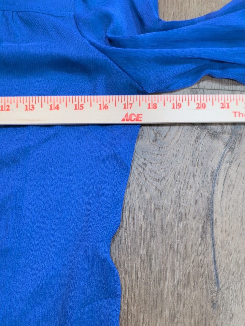Banana Republic Cobalt Blue Ruffle-Front Sheer Button Down Shirt - Picture 3 of 9